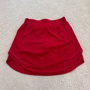 Lululemon Dark Red High Rise Hotty Hot Skort Long